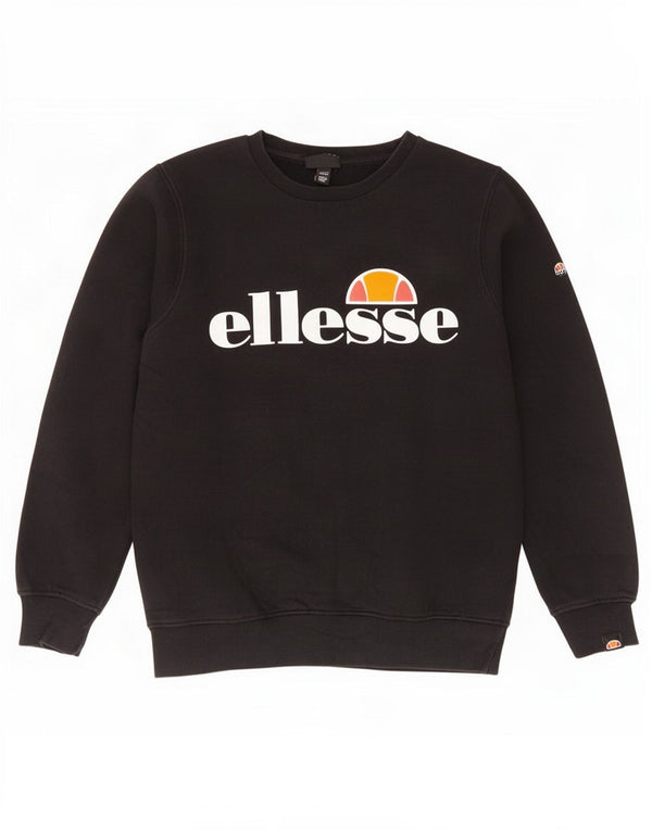 Bluza chłopięca Ellesse z grafiką, 12-13 lat, czarna, bawełniana
