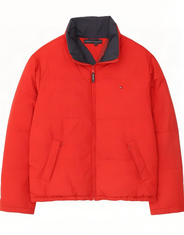 Męska ocieplana kurtka Tommy Hilfiger UK 42 XL, czerwony nylon