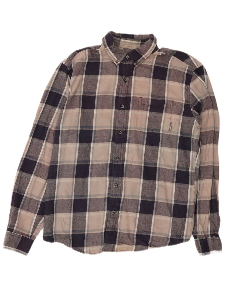 Męska koszula flanelowa Eddie Bauer, duża, wielokolorowa, bawełniana w kratę