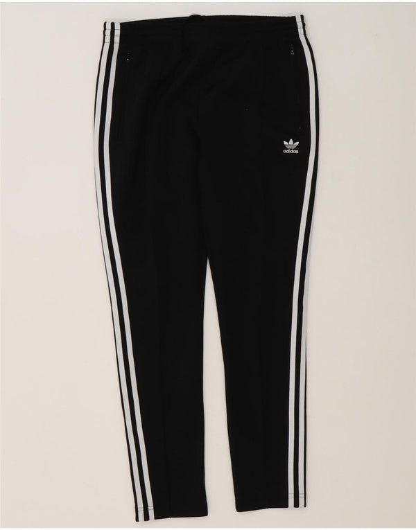 Damskie spodnie dresowe Adidas UK 12, średni czarny poliester