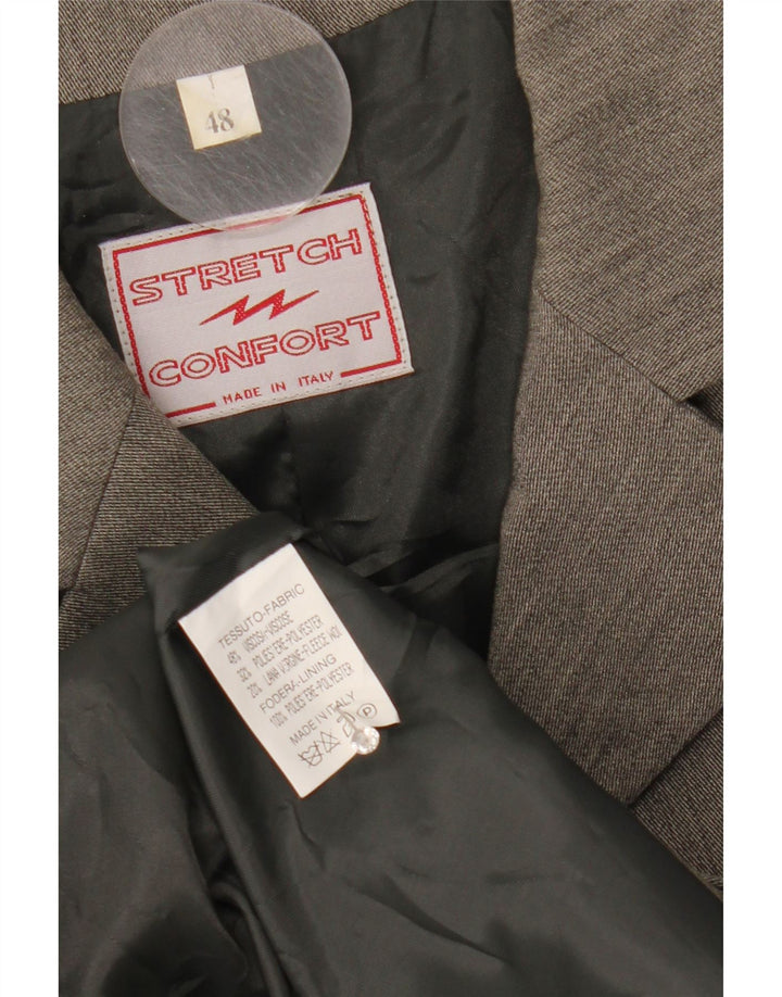 Płaszcz damski w stylu vintage IT 48 XL Szara wiskoza