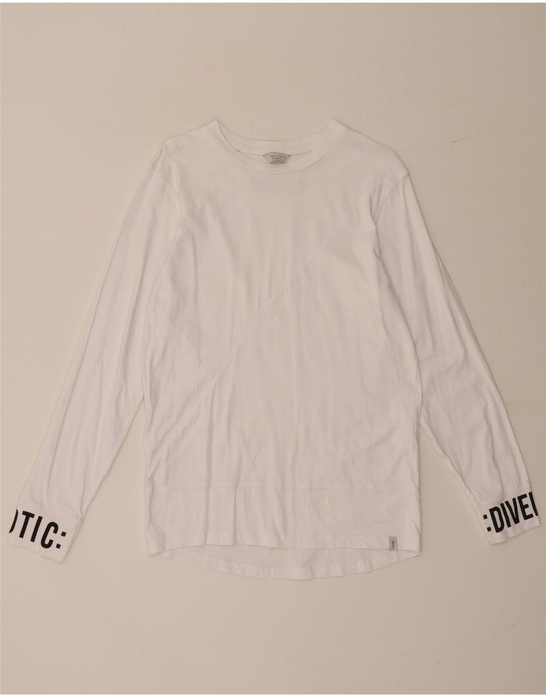 Męski top graficzny Jack & Jones z długim rękawem, mały, biały