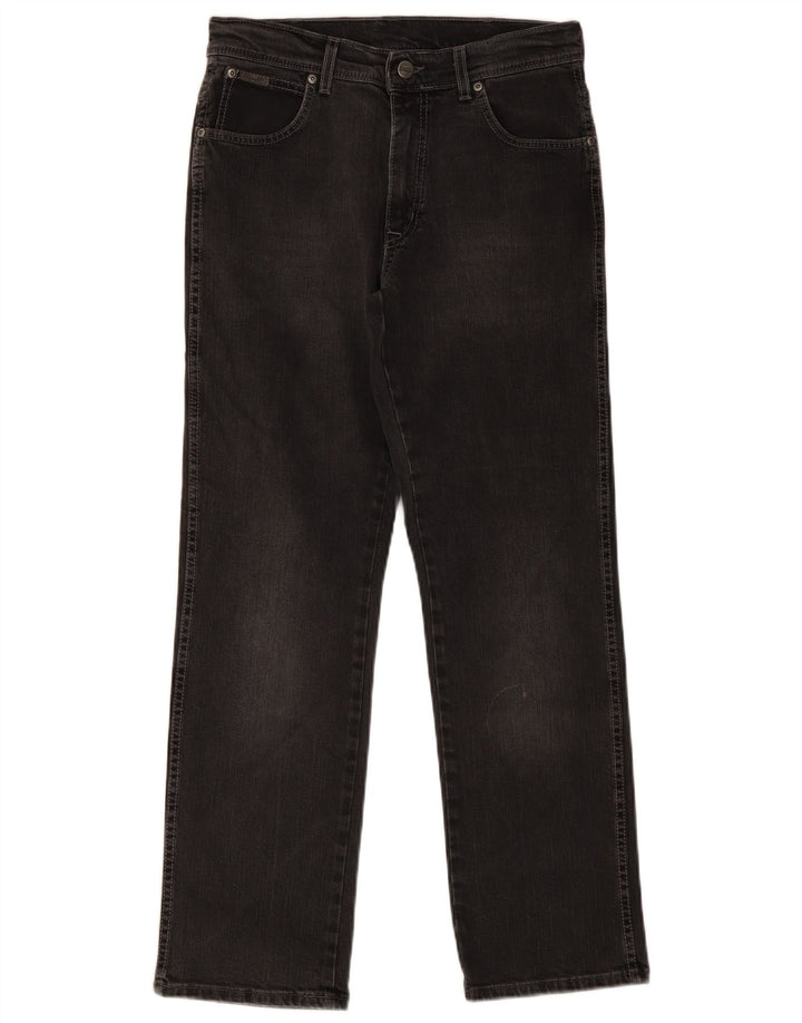 Męskie jeansy Wrangler Texas Stretch Straight W32 L30 Czarna bawełna
