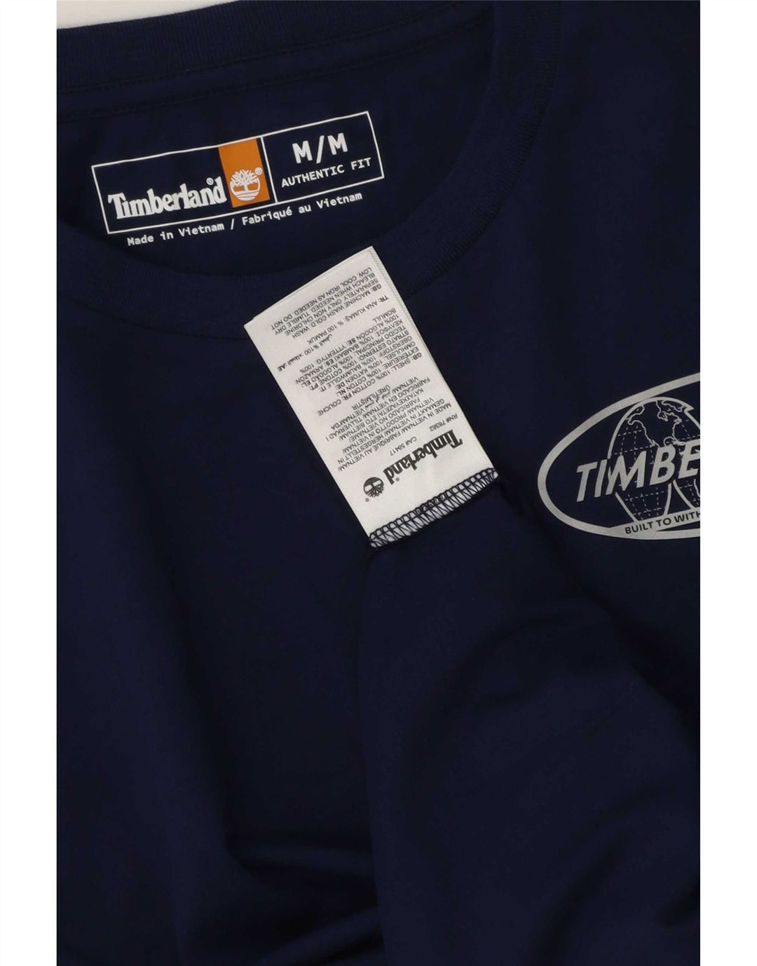Męska koszulka z grafiką Timberland, średnia, granatowa bawełna