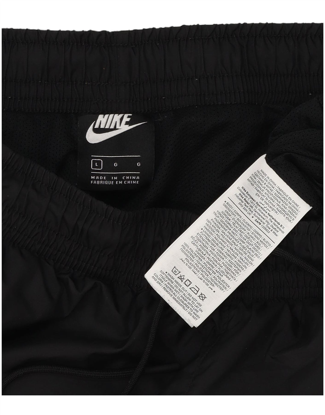 Męskie spodnie dresowe Nike, duże, czarne, poliestrowe