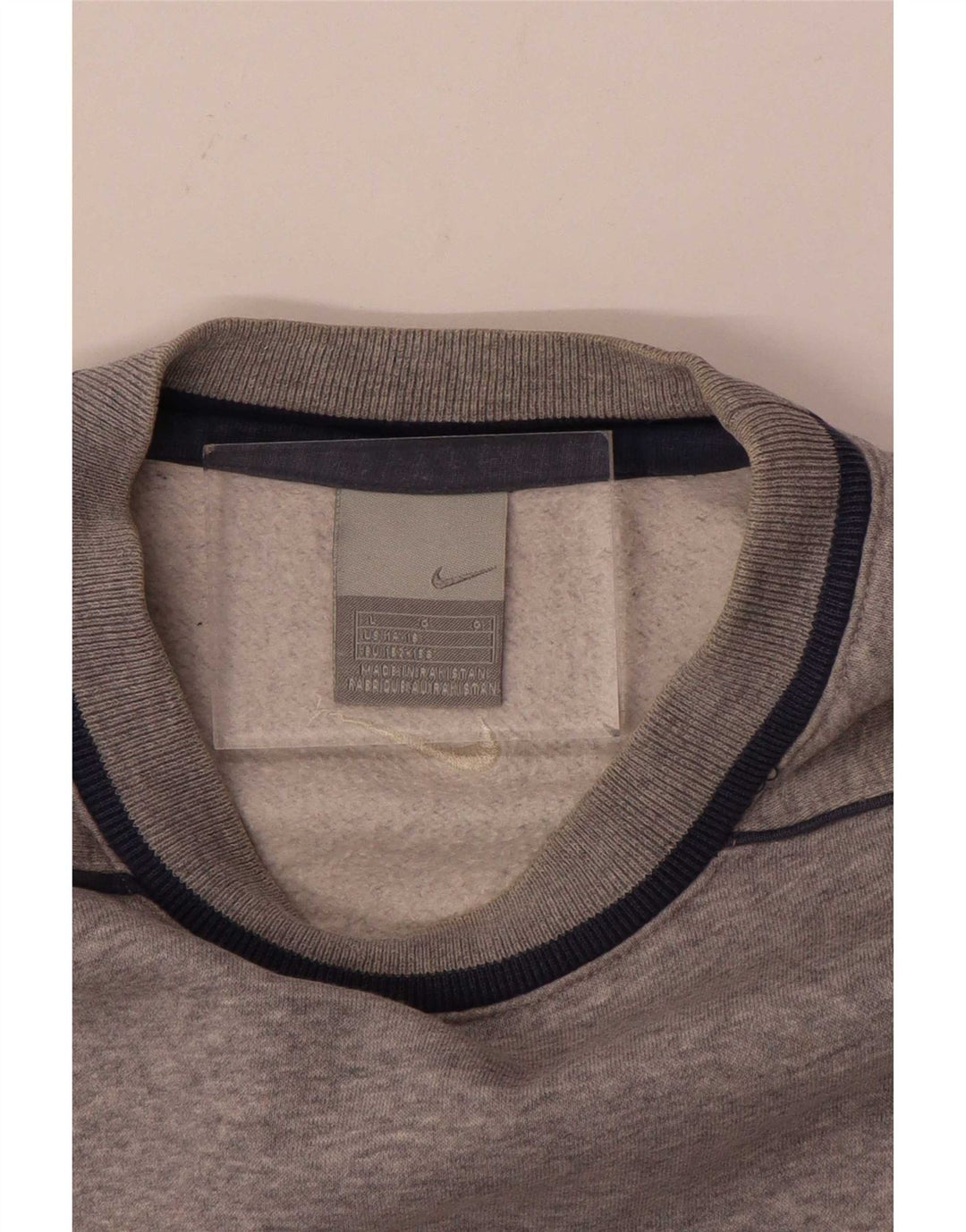 Chłopięcy sweter z grafiką Nike, 12-13 lat, duży, szary, nakrapiany