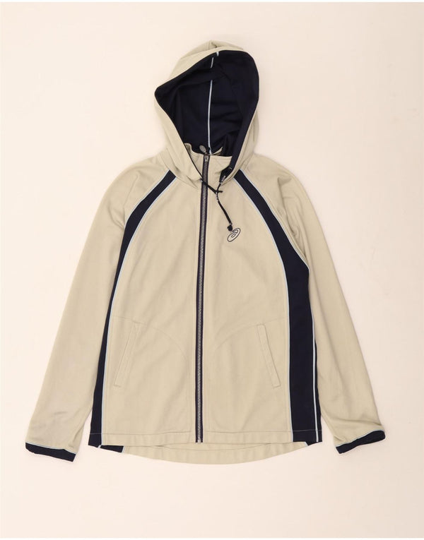 Męski sweter z kapturem i zamkiem błyskawicznym Asics w kolorze średniego beżu