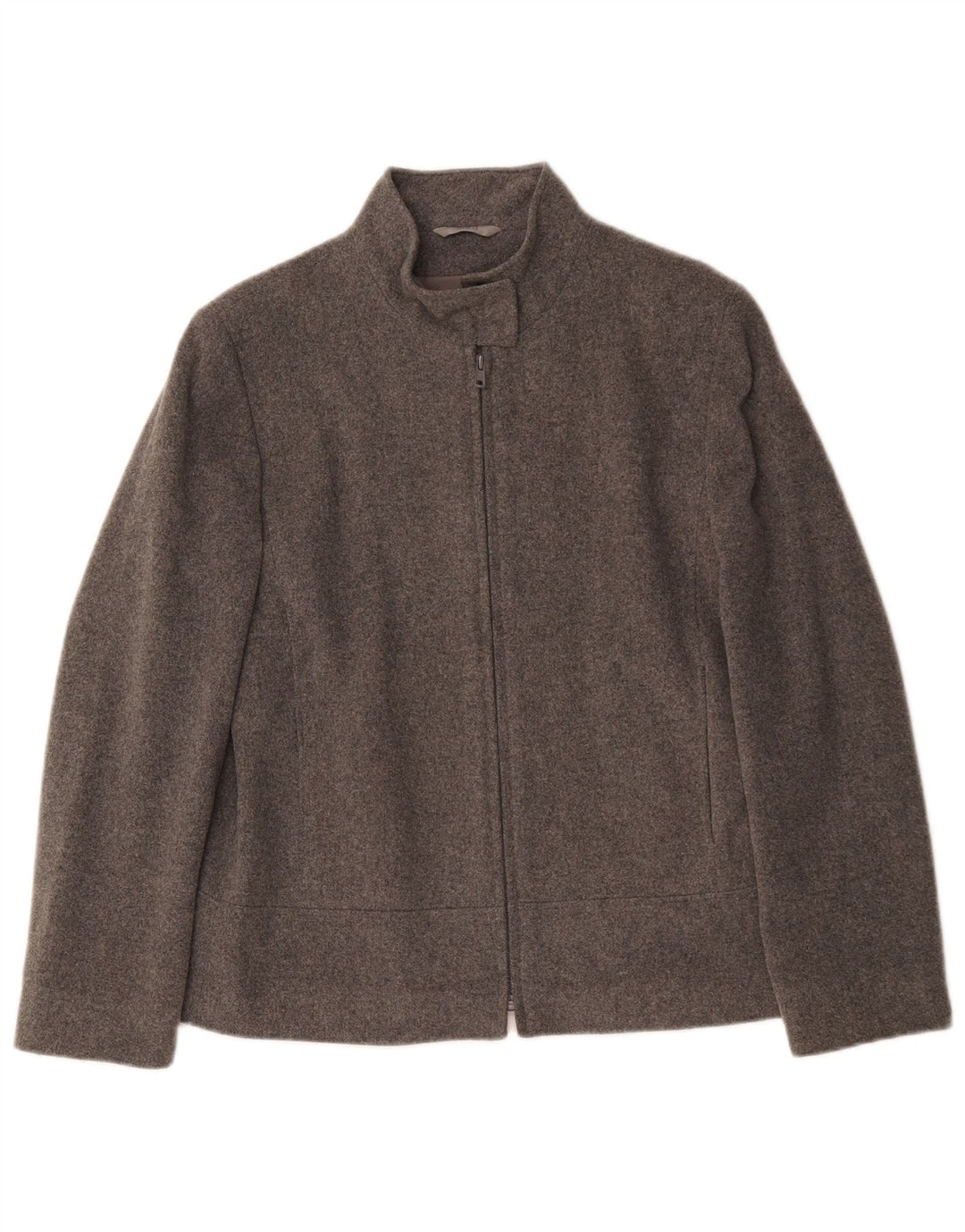Marks & Spencer Damska kurtka bomberka oversize UK 10, mała, szara wełna