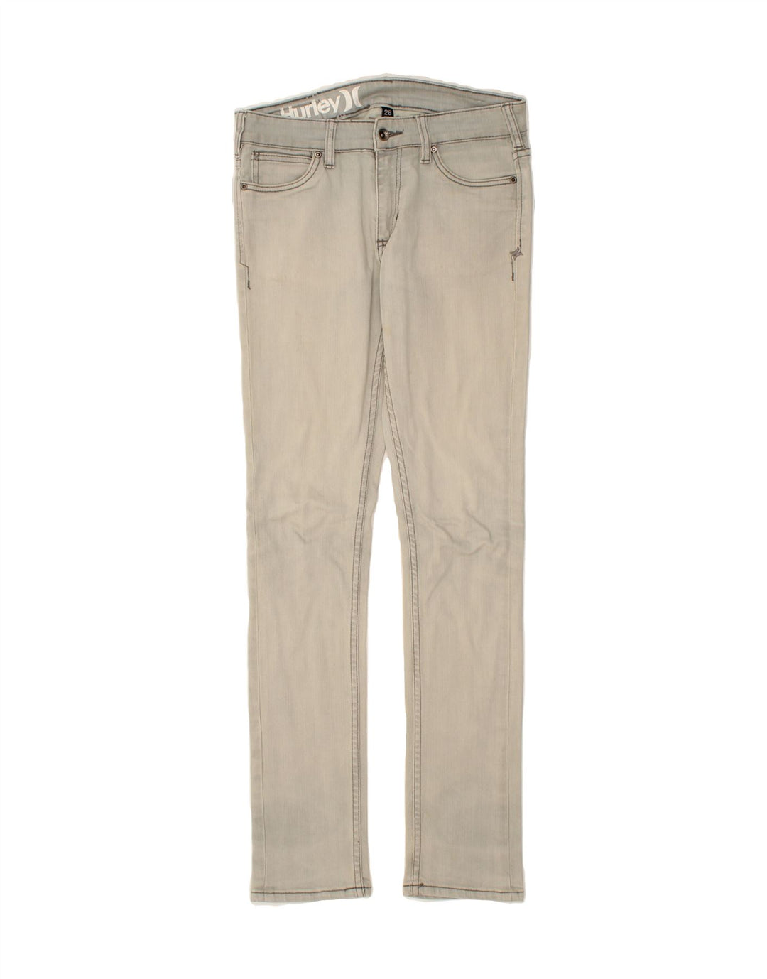 HURLEY Womens Slim Jeans W28 L32 Grey Cotton Vintage Hurley and Second-Hand Hurley from Messina Hembry 
