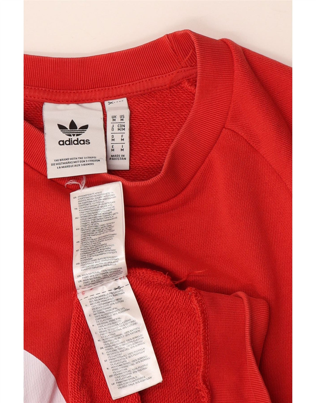 Męska bluza Adidas z grafiką, średnio czerwona, bawełniana