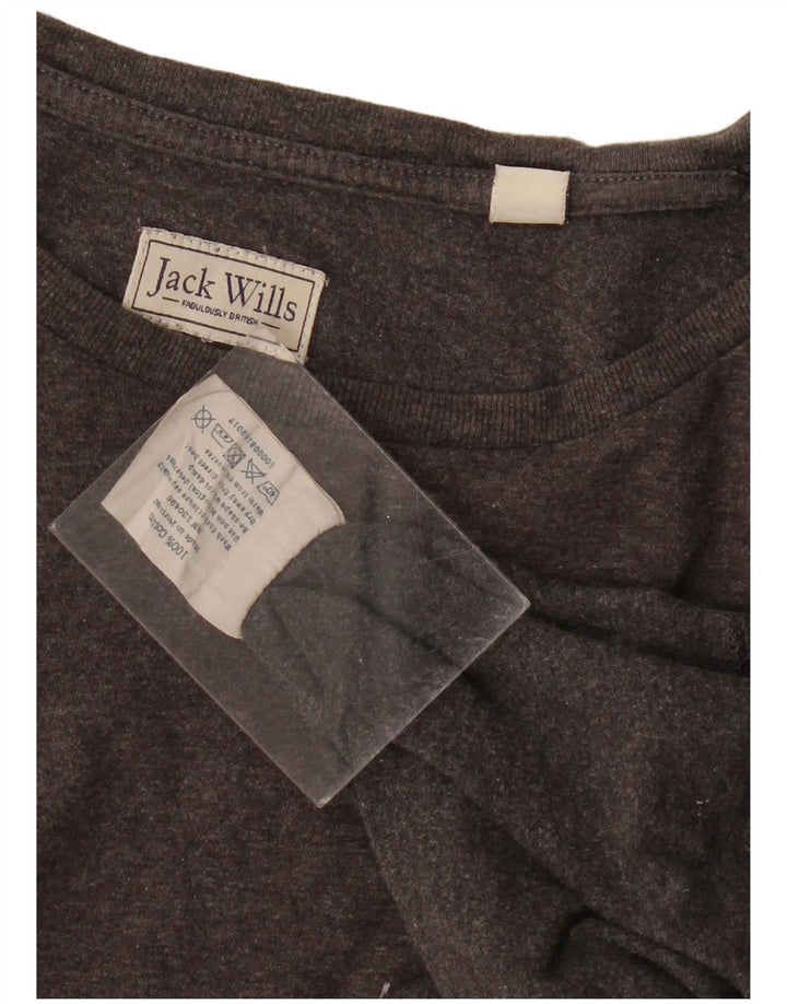 T-shirt męski JACK WILLS Średni szary, bawełniany