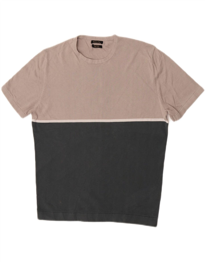 T-shirt męski Massimo Dutti Top, bawełniany, w kolorze średniej zieleni