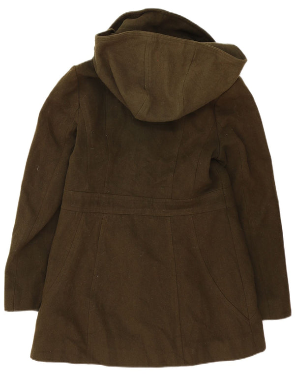 Damski płaszcz z kapturem i podwójnymi piersiami Nautica UK 12 Medium Khaki Classic
