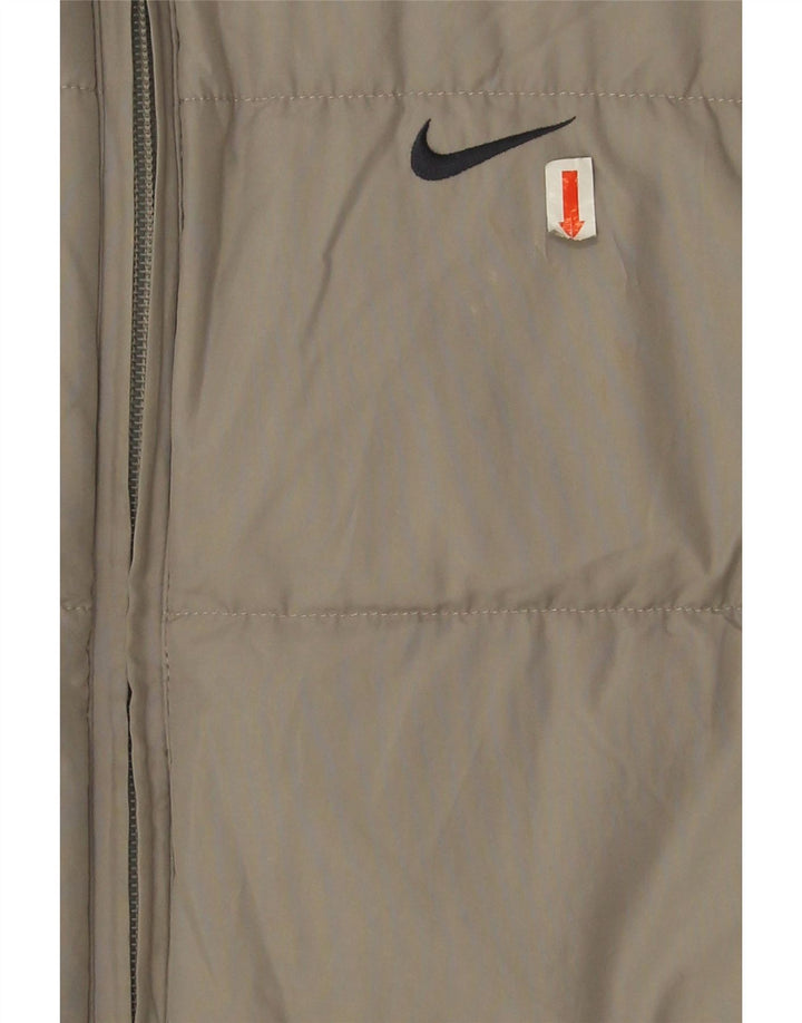 Chłopięca wyściełana kamizelka Nike 10-11 lat, poliester w kolorze średnioszarym
