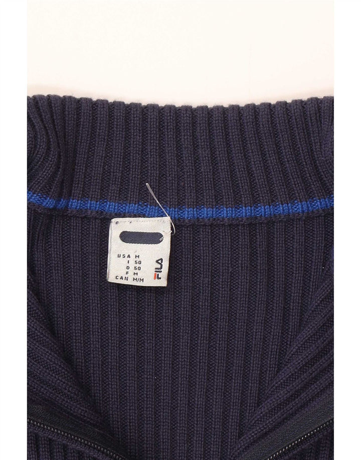 Męski sweter Fila z zamkiem błyskawicznym IT 50 w średnie granatowe paski
