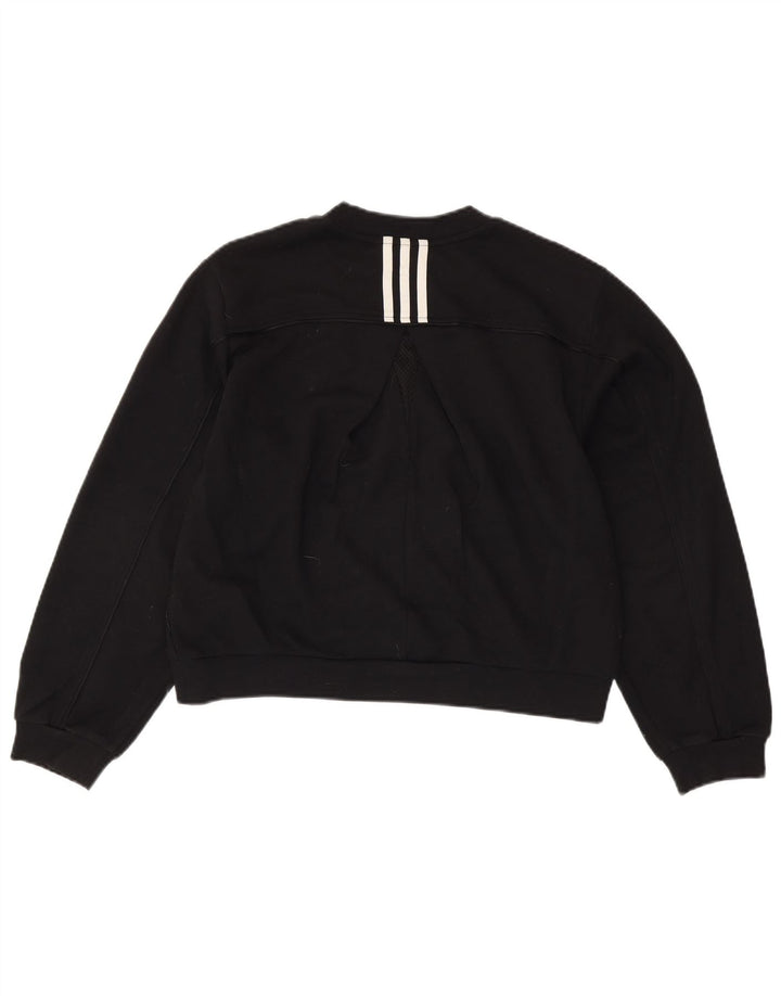 Damski sweter oversize ADIDAS Crop UK 8/10 Small Black