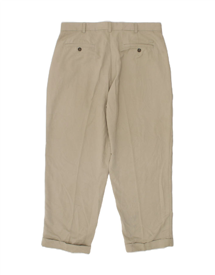 IZOD Mens Pegged Chino Trousers W36 L29 Beige Polyester Vintage Izod and Second-Hand Izod from Messina Hembry 