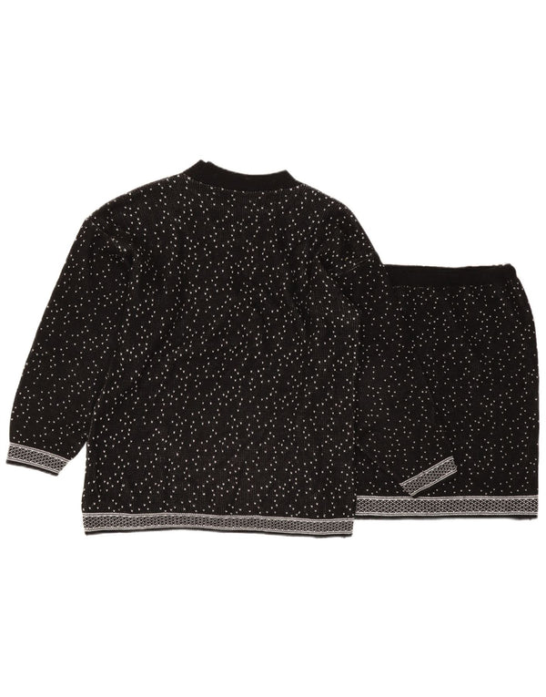 Damski 2-częściowy zestaw spódnic Il Birillo UK 14 Medium W26 Czarny Spotted Akryl