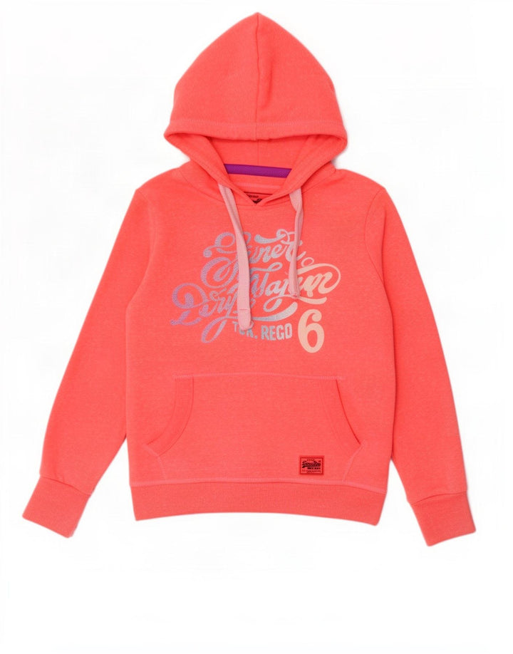 Damski sweter z kapturem Superdry, UK 14, średni różowy poliester