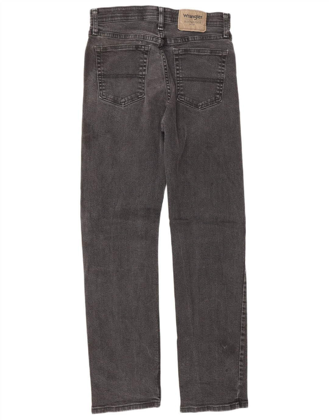 Męskie proste dżinsy Wrangler W28 L30 Szara bawełna