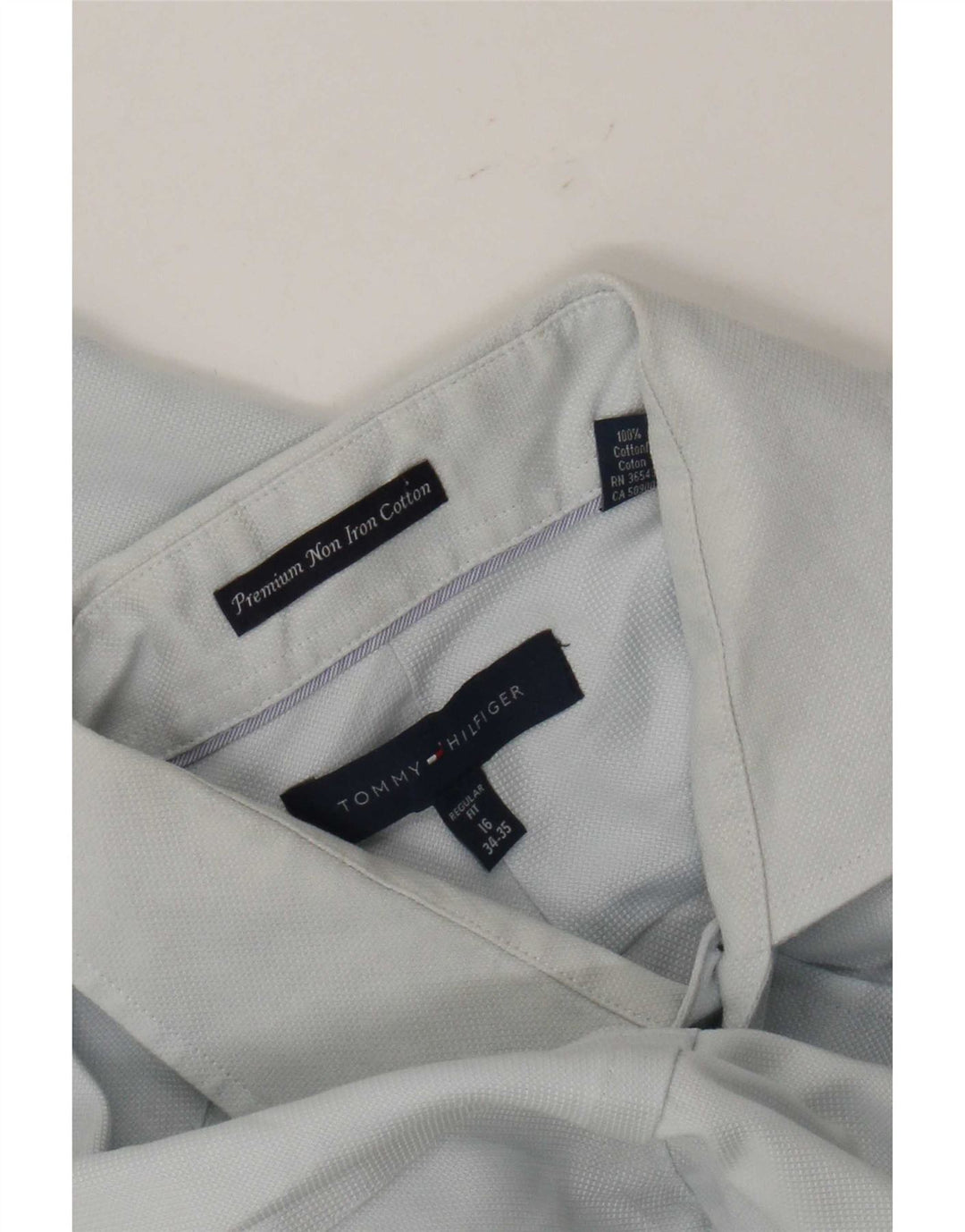 Koszula męska Tommy Hilfiger o regularnym kroju, rozmiar 16, duża niebieska bawełna