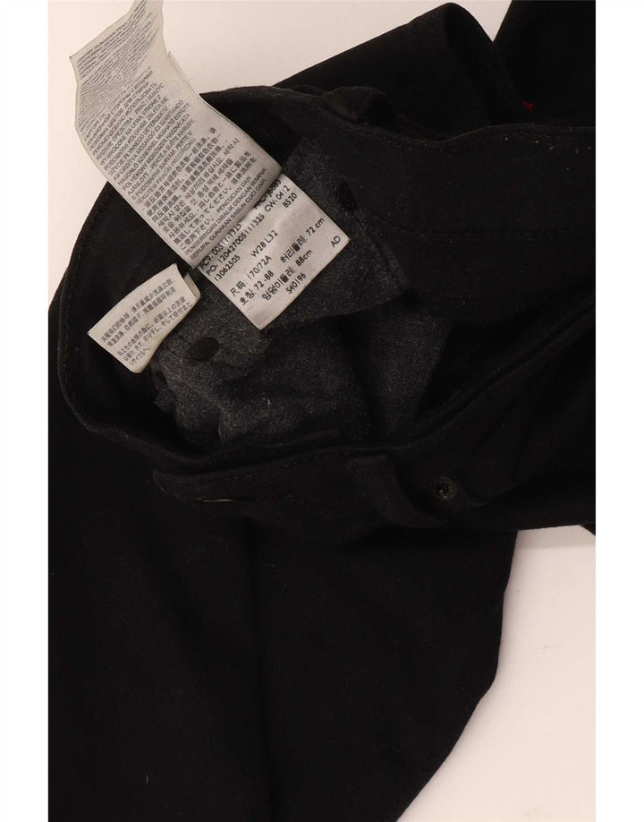 Męskie jeansy Levi's 511 Slim W28 L32 Czarna bawełna
