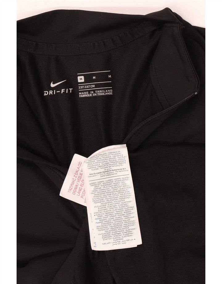 Chłopięcy top dresowy z zamkiem błyskawicznym Nike na 10-11 lat, średni czarny sportowy