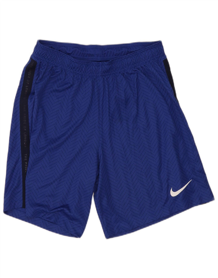 Męskie spodenki sportowe Nike Dri Fit Graphic, duży niebieski poliester z blokami kolorów