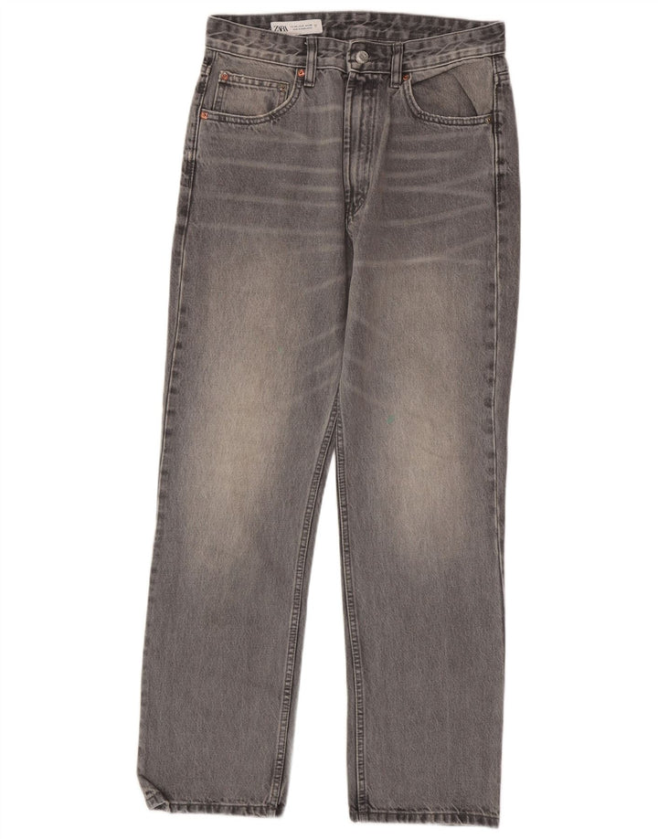 Damskie proste dżinsy Zara EU 40 Medium W30 L29 Szare