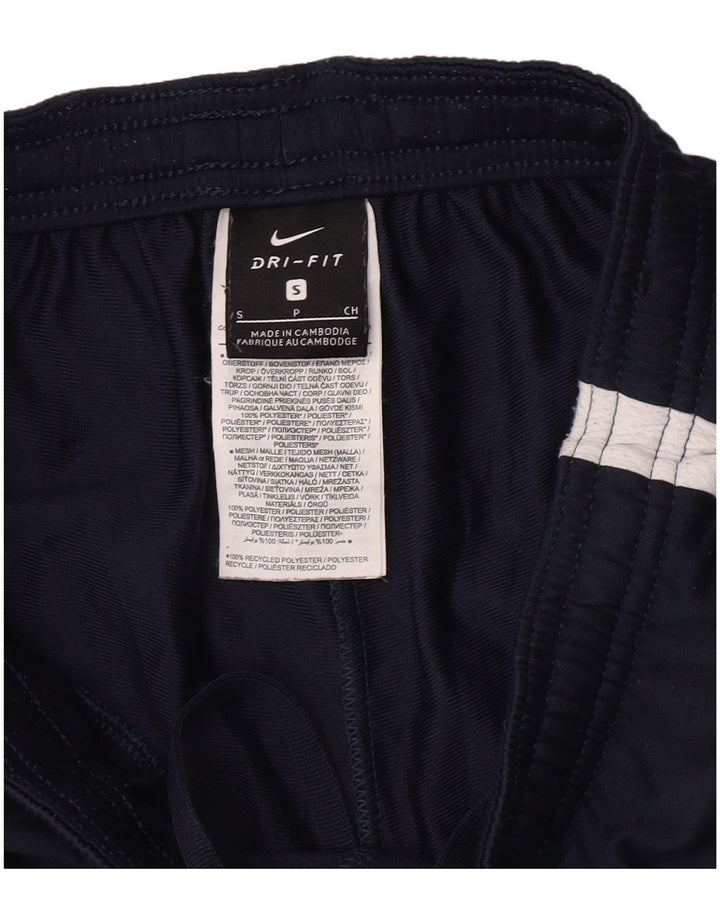 Męskie spodnie dresowe Nike Dri Fit, małe, granatowe, z poliestru w blokach kolorów