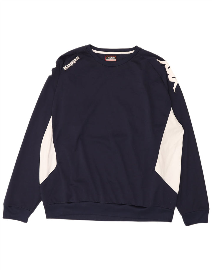 Męski sweter Kappa 3XL, granatowy, blok kolorów
