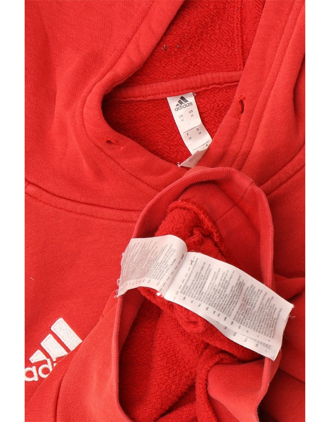 Adidas Męska bluza z kapturem, średnia czerwona, bawełniana