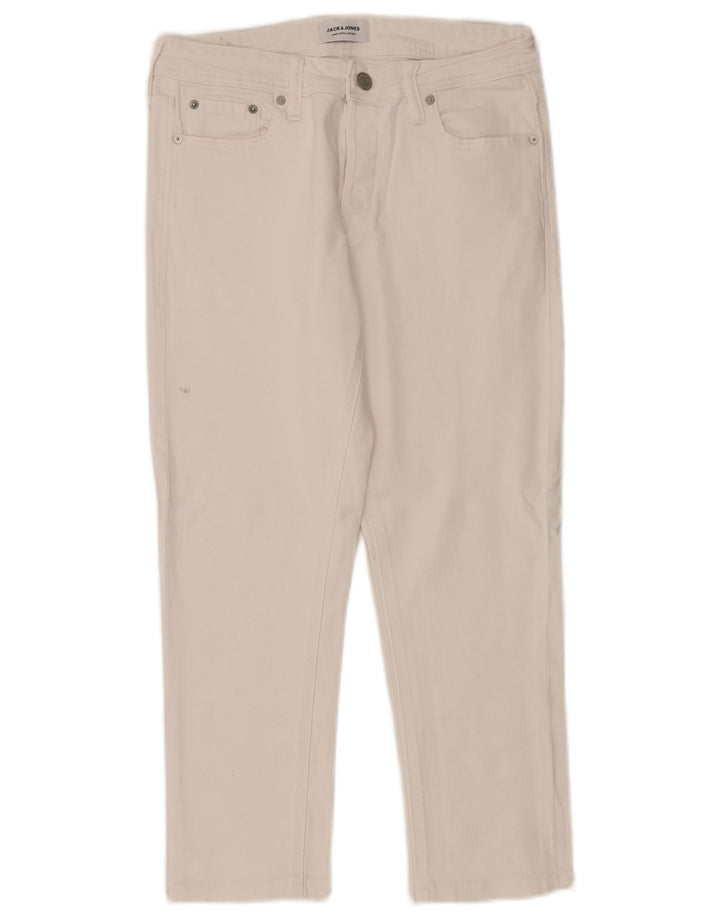 Męskie jeansy slim fit Jack & Jones W30 L26 Biała bawełna