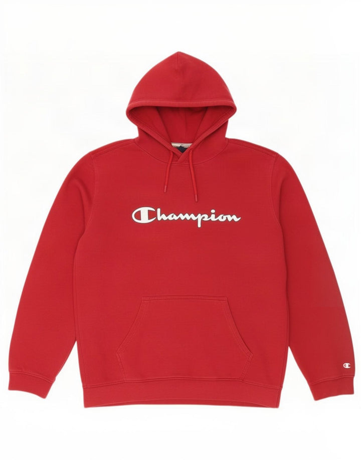Męski sweter z kapturem Champion Graphic XL w kolorze czerwonym
