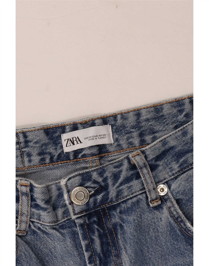 Damskie jeansy z szerokimi nogawkami Zara w trudnej sytuacji EU 38 Small W28 L33 Niebieskie