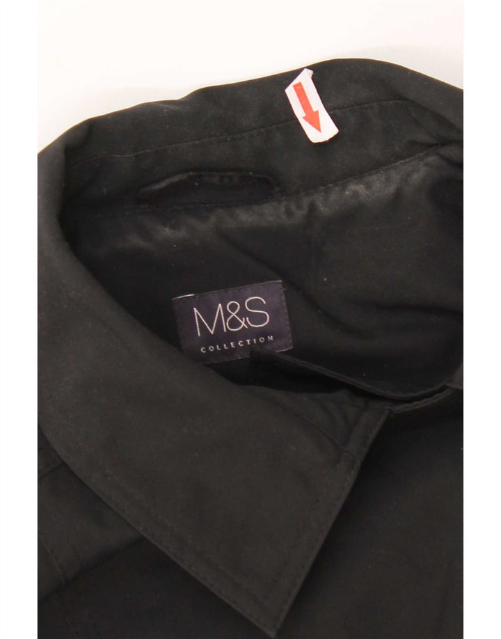 Marks & Spencer Damski trencz UK 16, duży, czarny poliester