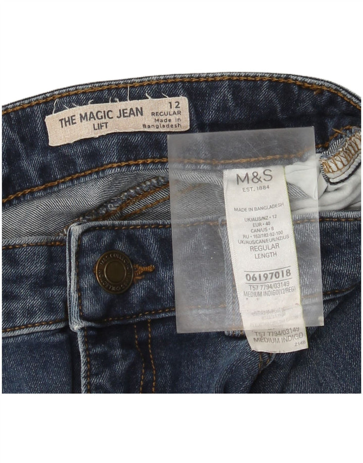 Marks & Spencer Damskie Regularne Jeansy Slim UK 12 Średnie W30 L28 Niebieskie Bawełniane