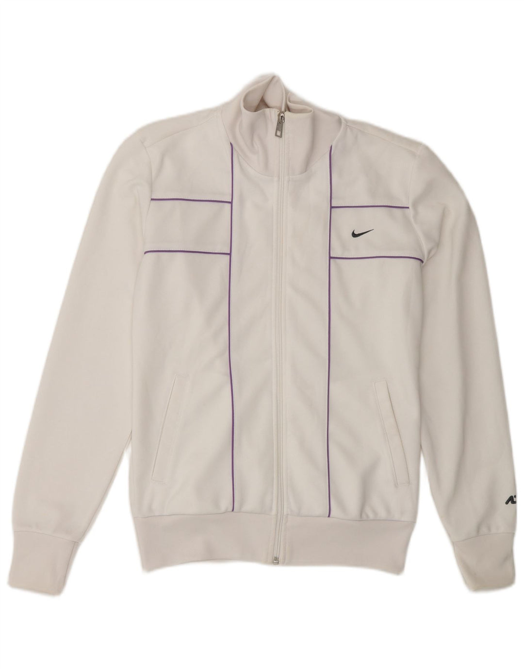 Damska kurtka dresowa Nike UK 8/10, mała, biała, poliestrowa