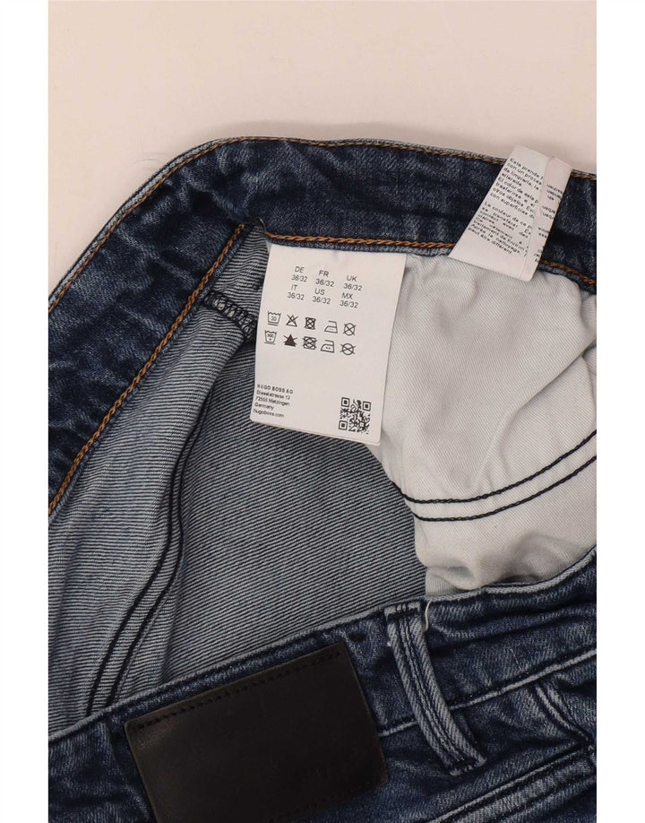Męskie jeansy slim Hugo Boss W36 L32 Niebieskie bawełniane