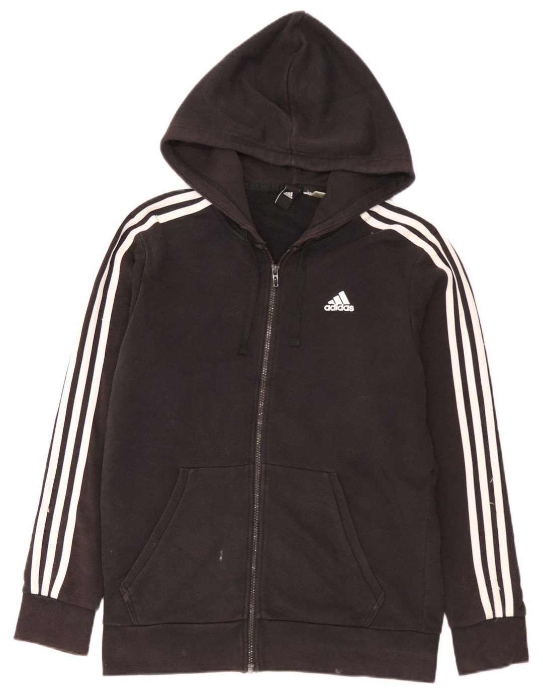 Męski sweter z kapturem i zamkiem Adidas, średni czarny