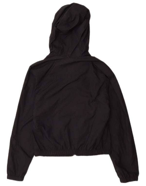 Damska kurtka przeciwdeszczowa z kapturem Hollister UK 6 XS, czarny poliester