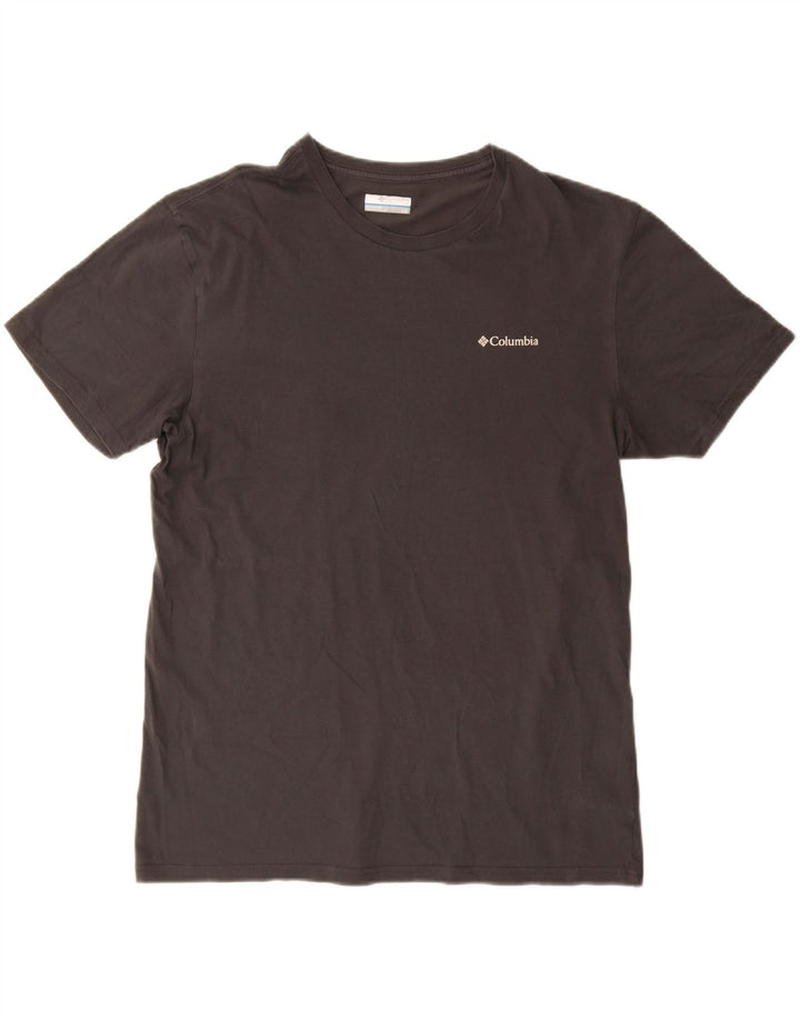 Męski T-shirt z grafiką Columbia, duży, szary, bawełniany