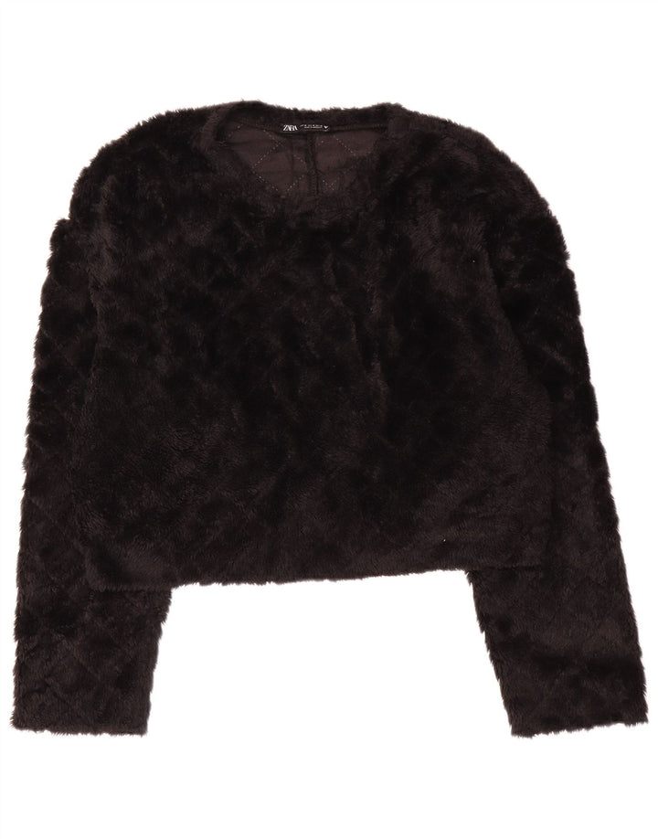 Damski sweter z polaru Zara UK 14, średni czarny