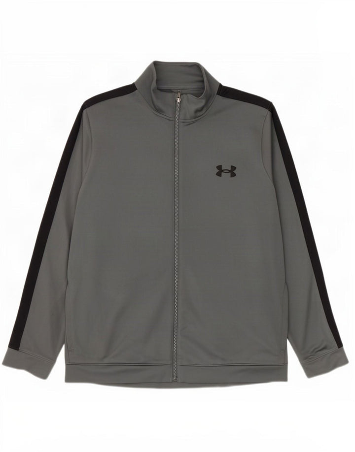 Męska kurtka dresowa Under Armour XL, szary, blokowy kolor, poliester