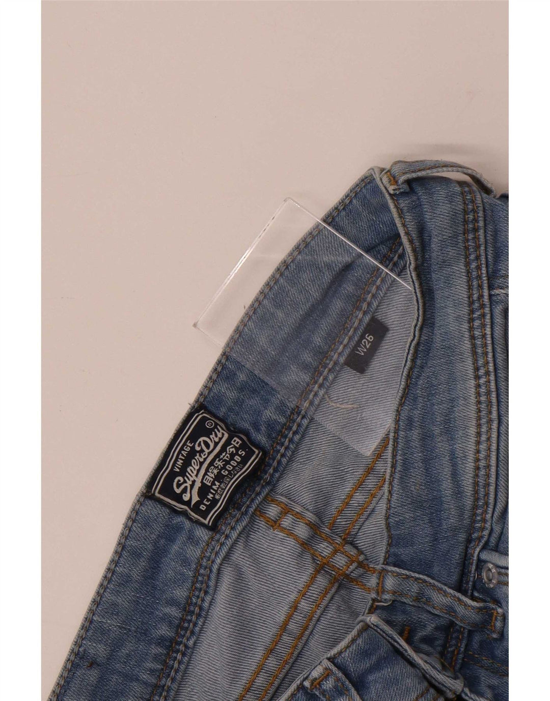 Damskie spodenki jeansowe Superdry w trudnej sytuacji W26, małe niebieskie