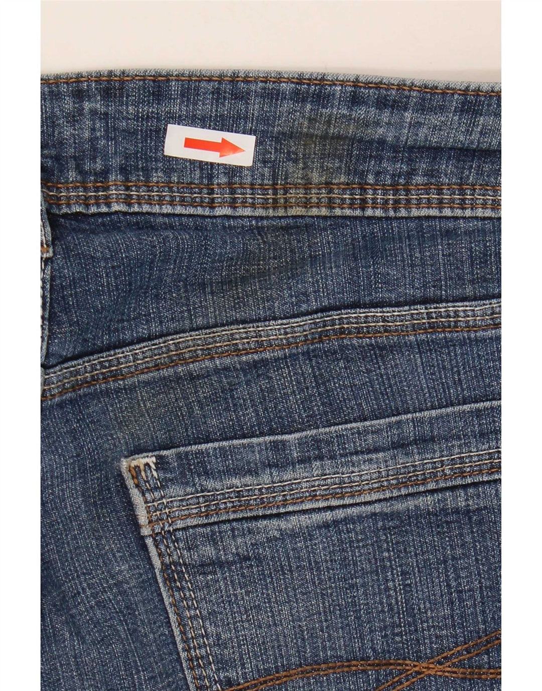 Damskie jeansy Lee Riders Bootcut US 12, duże, W33 L27, niebieska bawełna