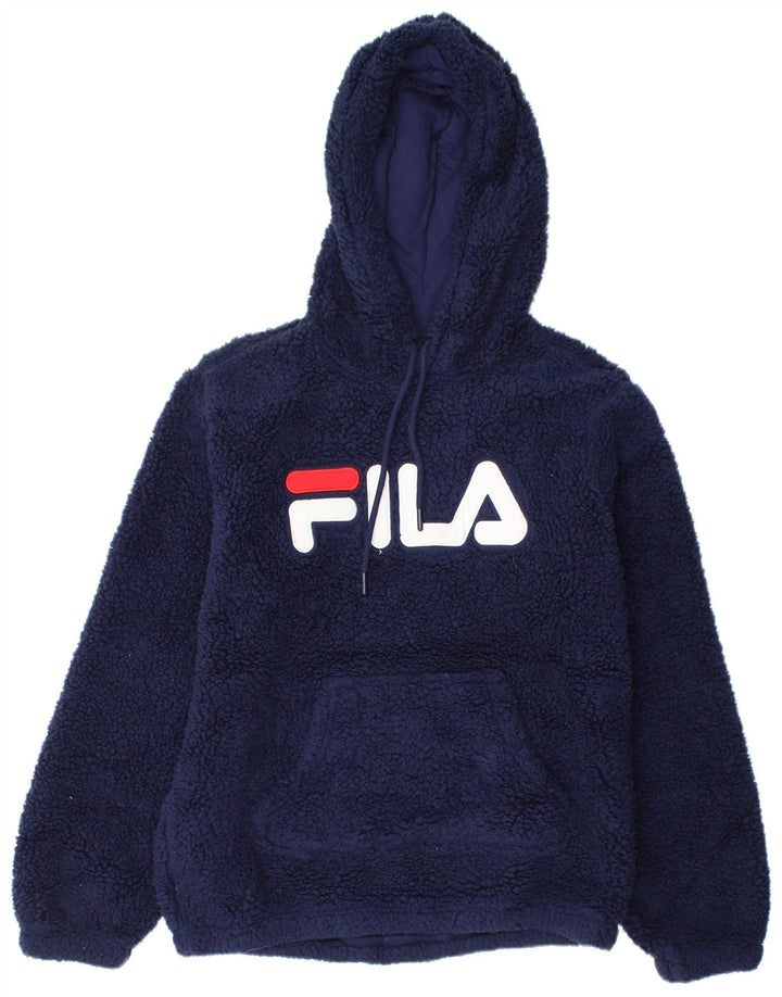 Damska bluza polarowa FILA z grafiką, UK 14, średni granatowy poliester