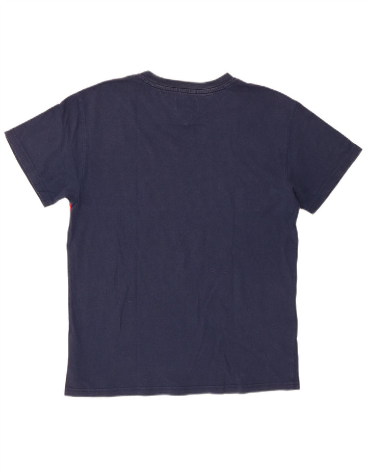 Męska koszulka z grafiką Tommy Hilfiger Top, średni granatowy kolor