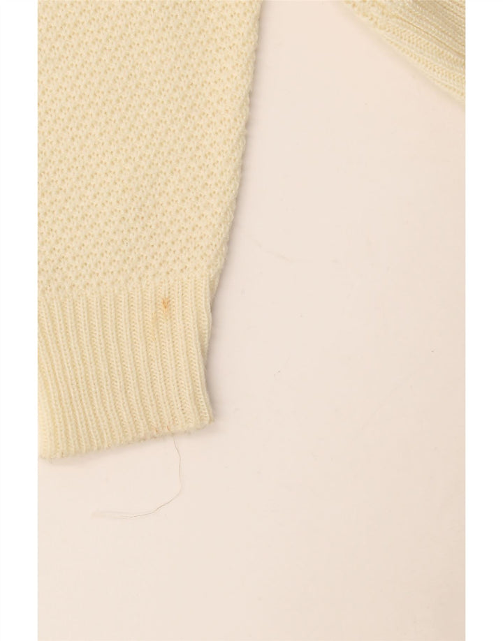 Sweter damski w stylu vintage, kardigan UK 14, średni beż