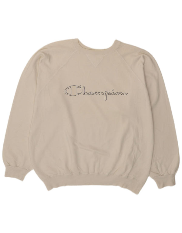 Męska bluza z grafiką Champion XL, biała, bawełniana